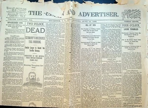Anunciante de la Unión de Nueva York Rochester 15 de junio de 1888 muere el emperador Federico III Alemania - Imagen 1 de 2