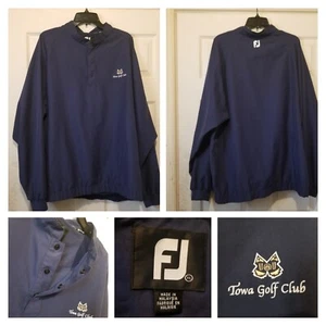 Footjoy Jacket Mens Extra Large Blue Golf Pullover Wind Shirt Towa Golfing XL - Picture 1 of 14