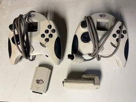 Sega Dreamcast Mad Catz Lot Untested Controller x2, Memory Card And Rumble Pack