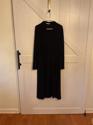 Vestido largo tejido ajustado Coldwater Creek para mujer 1X azul marino oscuro de viaje Foto 1 de 4