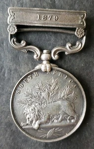 1879 Gran Bretaña Sudáfrica Guerra Anglo-Zulú Medalla Militar de Plata - Imagen 1 de 6