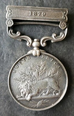 1879 Gran Bretaña Sudáfrica Guerra Anglo-Zulú Medalla Militar de Plata Foto 1 de 4