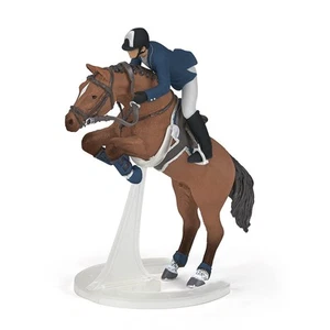 Springpferd mit Reiter Spielfigur marine - Bild 1 von 8