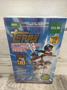 2001 Topps Series 2 Retail Box 15 Packs Sealed - Picture 1 of 2