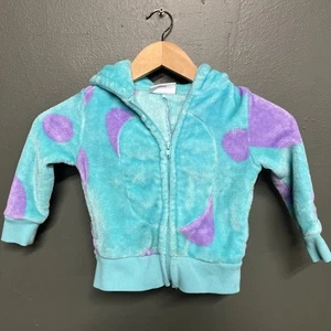 Disney Monsters Inc Sully Hoodie Zip Up Hoodie Jacket Kids Size XXS - Picture 1 of 4