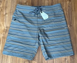Prana Board Shorts Swim Fenton Baja Striped Men's 9" Size 33 NEW NWT - Picture 1 of 7