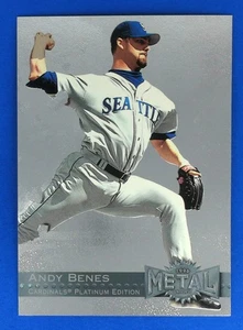 1996 Metal Universe Andy Benes #221 BASEBALL CARD St. Louis Cardinals Platinum - Picture 1 of 2