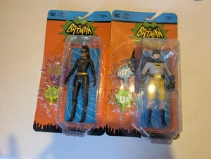 2022 McFarlane Toys DC Batman Classic 1966 CATWOMAN & BATMAN Action Figures-2 - Picture 1 of 5