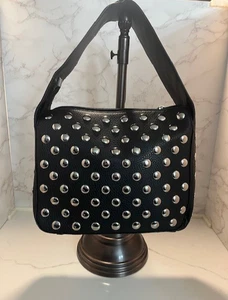 Studded Y2k Shoulder Bag 90s Punk Women Shoulder Purse Vegan Leather - NEW - Picture 1 of 9