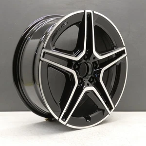 MERCEDES A CLASS AMG 18" ALLOY WHEEL RIM BLACK DIAMOND CUT GENUINE A1774011500 - Picture 1 of 14