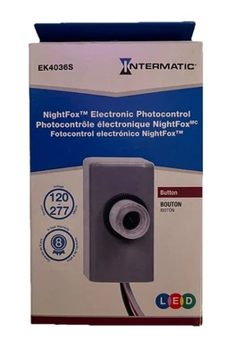 NEW Intermatic EK4036S Nightfox Electronic Photocontrol Outdoor Light Sensor - Image 1 of 4