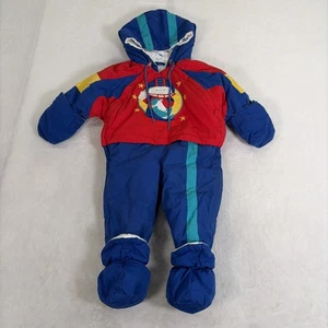 Vintage Alpine Way Color Block Football Snow Suit, Sz 18m, Yellow, Blue, Red - Picture 1 of 14