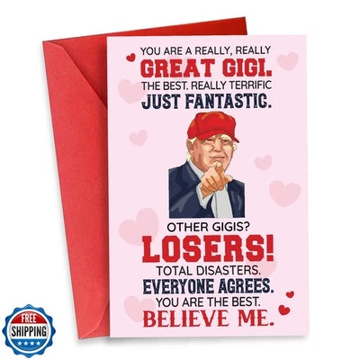 Funny Card for Gigi on Christmas, Birthday, Mothers Day, Humor Gigi Greeting  - Image 1 of 4