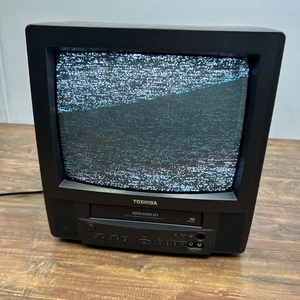 Toshiba MV13L2 13" CRT TV VCR Combo Retro Gaming TV VHS Player Works! See Video! - Picture 1 of 19