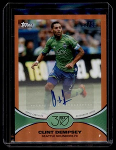 2025 Topps MLS 30th Anniversary #10A Clint Dempsey Auto Orange Foil #/25 - Picture 1 of 2
