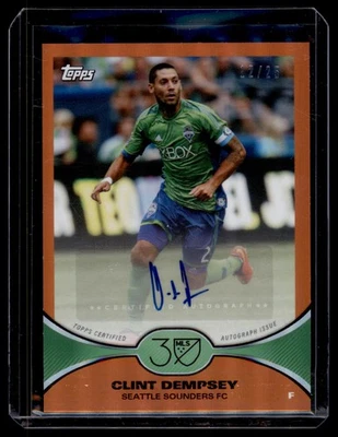 2025 Topps MLS 30th Anniversary #10A Clint Dempsey Auto Orange Foil #/25 - Image 1 of 2