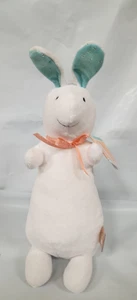 Pat The Bunny 2009 Plush 12" White with Blue Ears and Peach Bow NWT - Picture 1 of 8