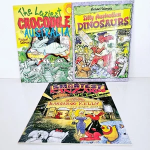 Michael Salmon's Australia Series x 3 Paperbacks Dinosaurs Crocodile Kangaroo - Picture 1 of 21