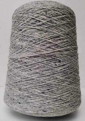 3ply Soft Donegal Tweed Knitting Wool Large Cone  Grey - 515g         (1910CHOC) - Image 1 of 4