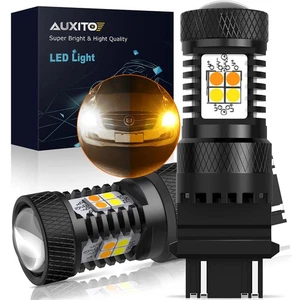 AUXITO Switchback 3157 Amber LED Turn White Lights Signal Daytime Running Light - Picture 1 of 9