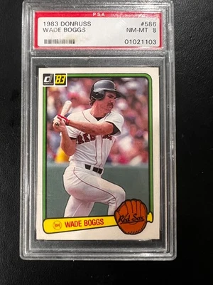 1983 Donruss Wade Boggs #586 PSA 8 Rookie RC HOF - Image 1 of 2