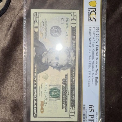 $20 2017A Federal Reserve Note Dallas Star Note #07654312* 0 -7 - Image 1 of 4