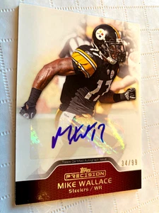 2011 Topps Precision Auto Veteran Red /99 Mike Wallace #PCVA-MW Auto Steelers - Picture 1 of 2
