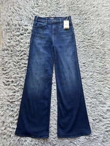 Mother Damenjeans 28 blau The Hustler Roller Sneak Erbstück weites Bein Denim neu mit Etikett - Bild 1 von 13