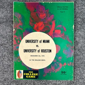 1970 University Miami Hurricanes Program Chuck Foreman NFL ROY 1973 Vikings - Picture 1 of 15