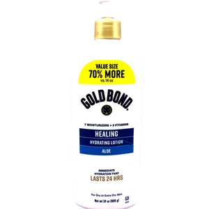 Gold Bond Healing Hydrating Hand & Body Lotion & Cream Dry Skin with Aloe 24 oz - Picture 1 of 2