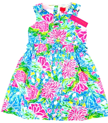 Nuevo Vestido para Niña Lilly Pulitzer Annalee Flora Talla 10 Foto 1 de 2