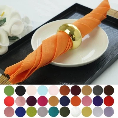 50 pcs 17" Polyester Napkins Wedding Party Table Top Wholesale Decorations - Image 1 of 2