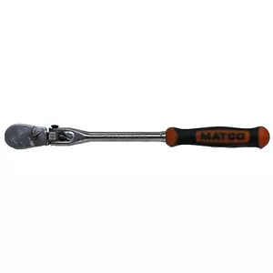 Matco 3/8" Drive 88 Tooth Locking Flex Head Ratchet BFR128LFM Orange 12.5" - Picture 1 of 24