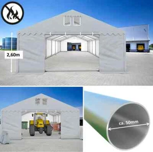 XXL Lagerzelt 8x12m Zelthalle Weidezelt Bodenrahmen PVC 550g feuersicher 50mm Ø - Bild 1 von 16