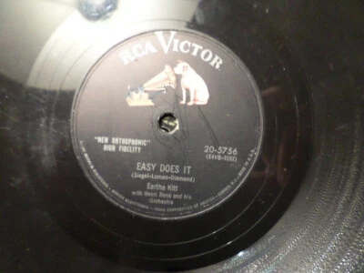 RCA VICTOR 78 RECORD 20-5756/EARTHA KITT/MINK SHMINK/EASY DOES IT/ VG+  JAZZ - Image 1 of 2