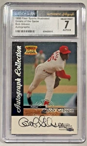 1999 Fleer S.I. Bob Gibson autographed CGC x JSA Near Mint 7 Auto Grade 8 - Picture 1 of 2