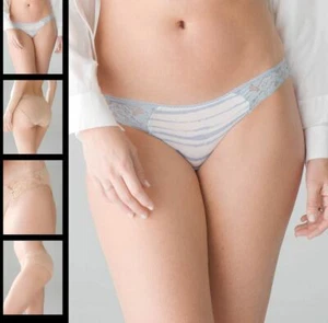 Soma Embraceable S M L XL XXL Signature Lace Bikini Panty Blue Tie Dye Stripe - Picture 1 of 2
