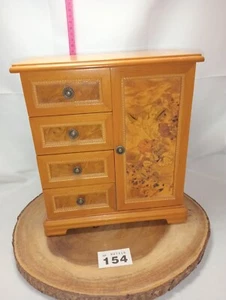 MELE Wooden Jewellery Box & Contents Collection Vintage Stunning Wood - Picture 1 of 18