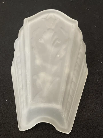 Vintage Antique Art Deco Glass Slip Shade For Chandelier Or Sconce CLEAR FROSTED Cover