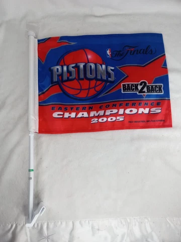 Detroit Pistons 2005 Back 2 Back Eastern Conference Champions Flag Cover