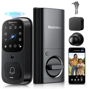 Blackview Video Smart Lock Camera Doorbell Fingerprint Keyless Entry Door Lock - Picture 1 of 10