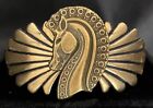 Bracelet cheval de Troie large art déco renouveau laiton brassard art déco bijoux