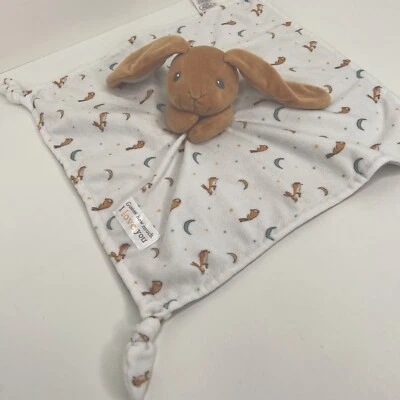 Adivina cuánto te amo manta de seguridad Lovey marrón nuez liebre conejito anudado Foto 1 de 4