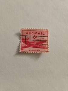 RARE RED 6 CENT US AIR-MAIL POSTAGE STAMP - Picture 1 of 2
