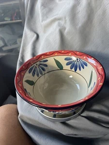 Expressions Hand Painted Mediterranean Style Bowl Colorful - Picture 1 of 11