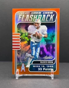 2020 Panini Absolute Fantasy Flashback Spectrum Orange 16/75 Warren Moon #WM HOF - Picture 1 of 2