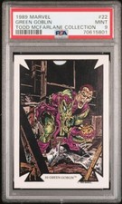 1989 COMIC IMAGES MARVEL TODD MCFARLANE GREEN GOBLIN #22 PSA 9