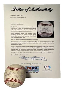 1986 NL All-Star Team Signed Baseball,Carter,Gwynn,Smith PSA/DNA 26 Autos,(B35) - Picture 1 of 12