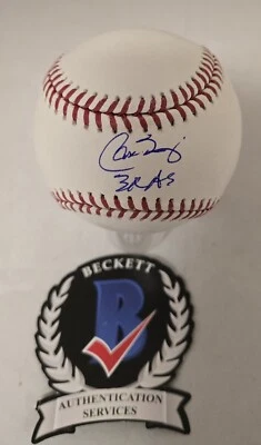 Carlos Baerga Signed 3x AS Official MLB Baseball Beckett Auto Cleveland Mets  - Image 1 of 3