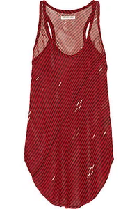 Blusa superior de gasa ISABEL MARANT STARILE Cameron estampada en rojo FR 42 / EE. UU. 10 - Imagen 1 de 5